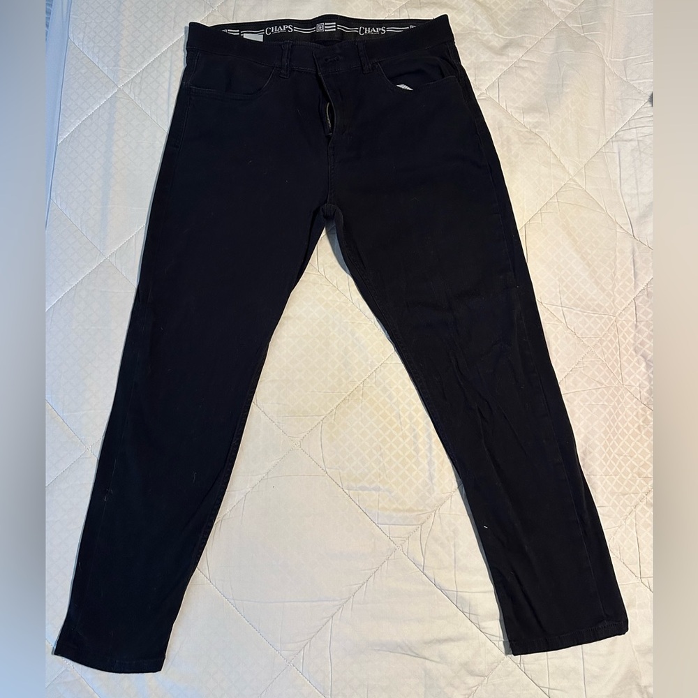 Chaps skinny chino pant - Black - Lightly worn